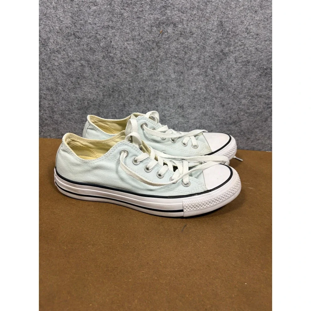Converse Chuck Taylor AllStar LowTop Mint Green Sneakers 153872F Mens 6 Womens 8 - Picture 3 of 7